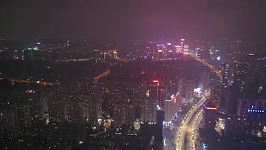 航拍贵阳金阳金融城夜景视频的预览图